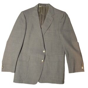 Warren Sewell Vintage Blazer Business Jacket Sport Coat Gray Made in USA 42R
